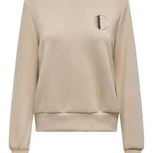 Onlmayra L/s Shine O-neck Swt - Beige
