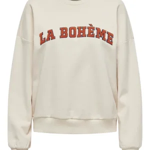 Onltoddy L/s Terry Print O-neck Swt - Beige