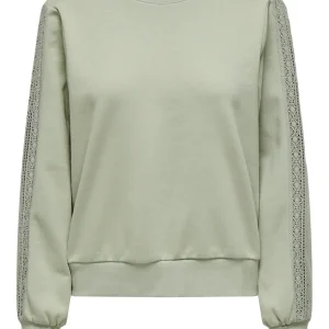 Onlholly L/s O-neck Lace Swt - Mint