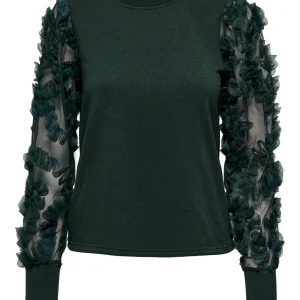 Jdyfairview L/s Sweat Jrs Noos - Donkergroen