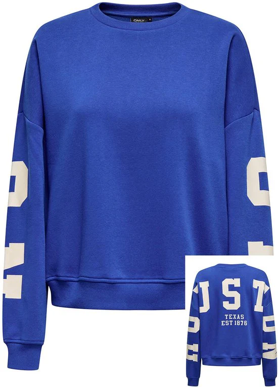 Onlsweat Ls Back/sleeve Print - Kobalt - Afbeelding 6