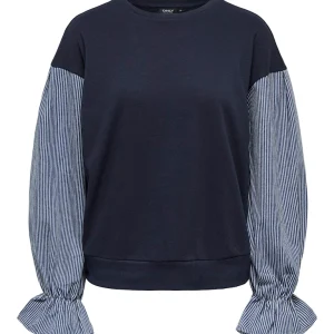 Onlnina Ls O-neck Mic Cs Sweat - Navy