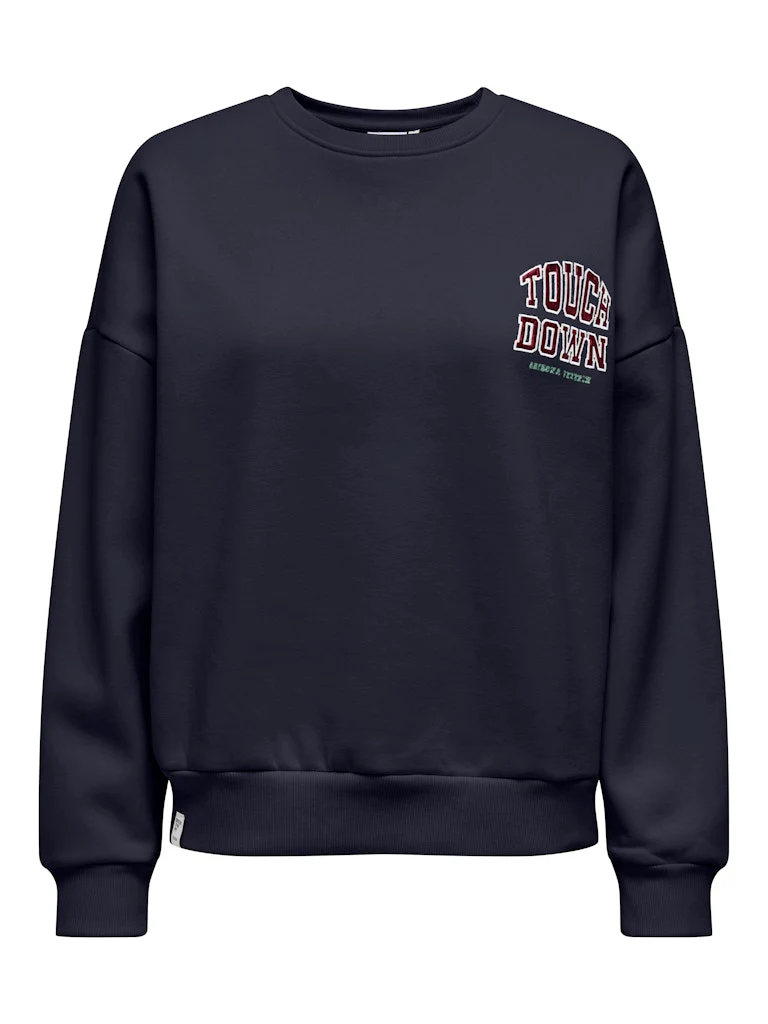 Onlrillo L/s Boxy O-neck Cs Swt - Navy