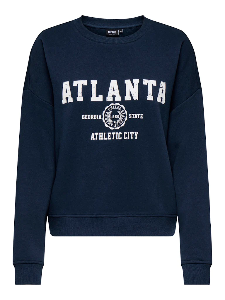 Onlsweat Life L/s Crew O.size State Noos - Navy