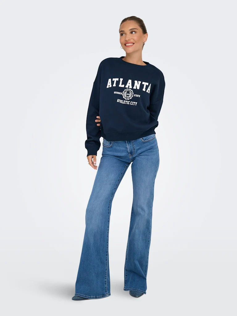 Onlsweat Life L/s Crew O.size State Noos - Navy - Afbeelding 6