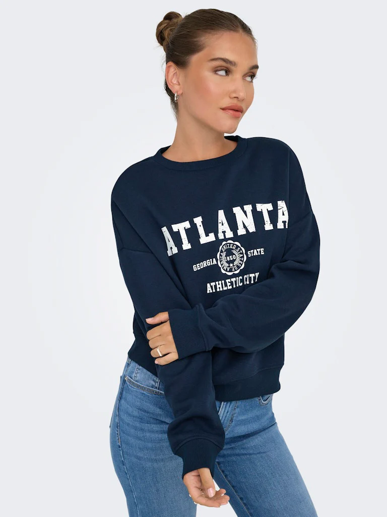 Onlsweat Life L/s Crew O.size State Noos - Navy - Afbeelding 7