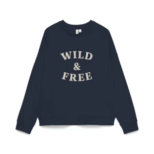 Vmgenesis L/s Sweatshirt Jrs Btq Fr Ga - Navy