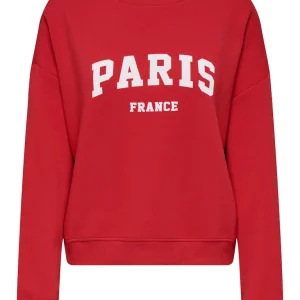 Onlsweat Life L/s Crew O.size State Noos - Rood