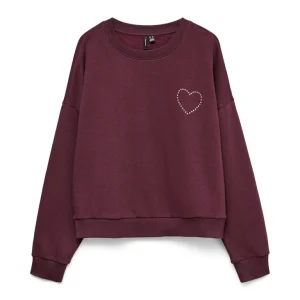 Vmlotte Trina Ls Sweat Box Ga Bf - Bordeaux