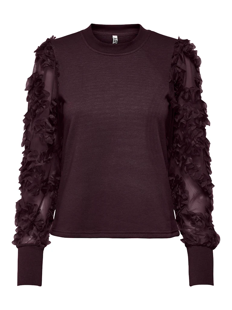 Jdyfairview L/s Sweat Jrs Noos - Aubergine