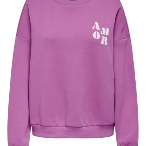 Onlmarey L/s O-neck Print Box Cs Sw - Magenta
