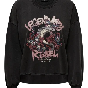 Onllucinda L/s Graffiti O-neck Box - Zwart
