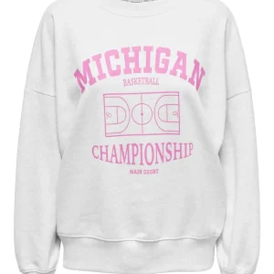 Onlwendie L/s Basket O-neck Swt - Lichtgrijs