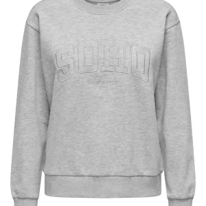 Jdyparis L/s Emb Sweat Jrs - Grijs Melee