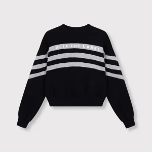 Cropped Sweater - Zwart Dessin