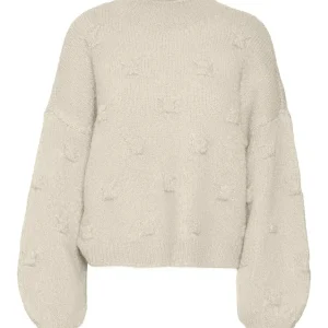 Vmgail Ls Higneck Pullover - Ecru