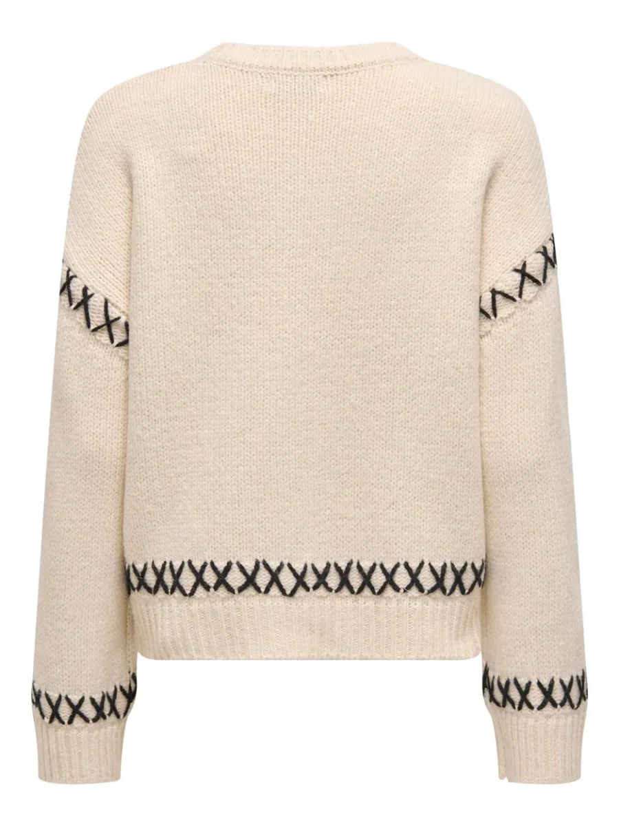 Onlamanda Life Ls O-neck Detail Cc - Ecru - Afbeelding 3