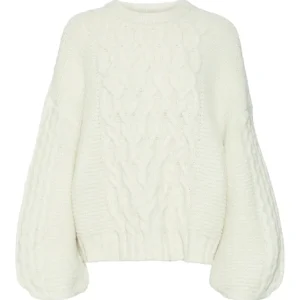 Vmnewsvea Ls Oneck Oversize Pullover - Ecru