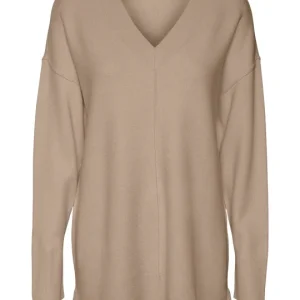 Vmgold Link Ls Long V-neck Pullover - Zand