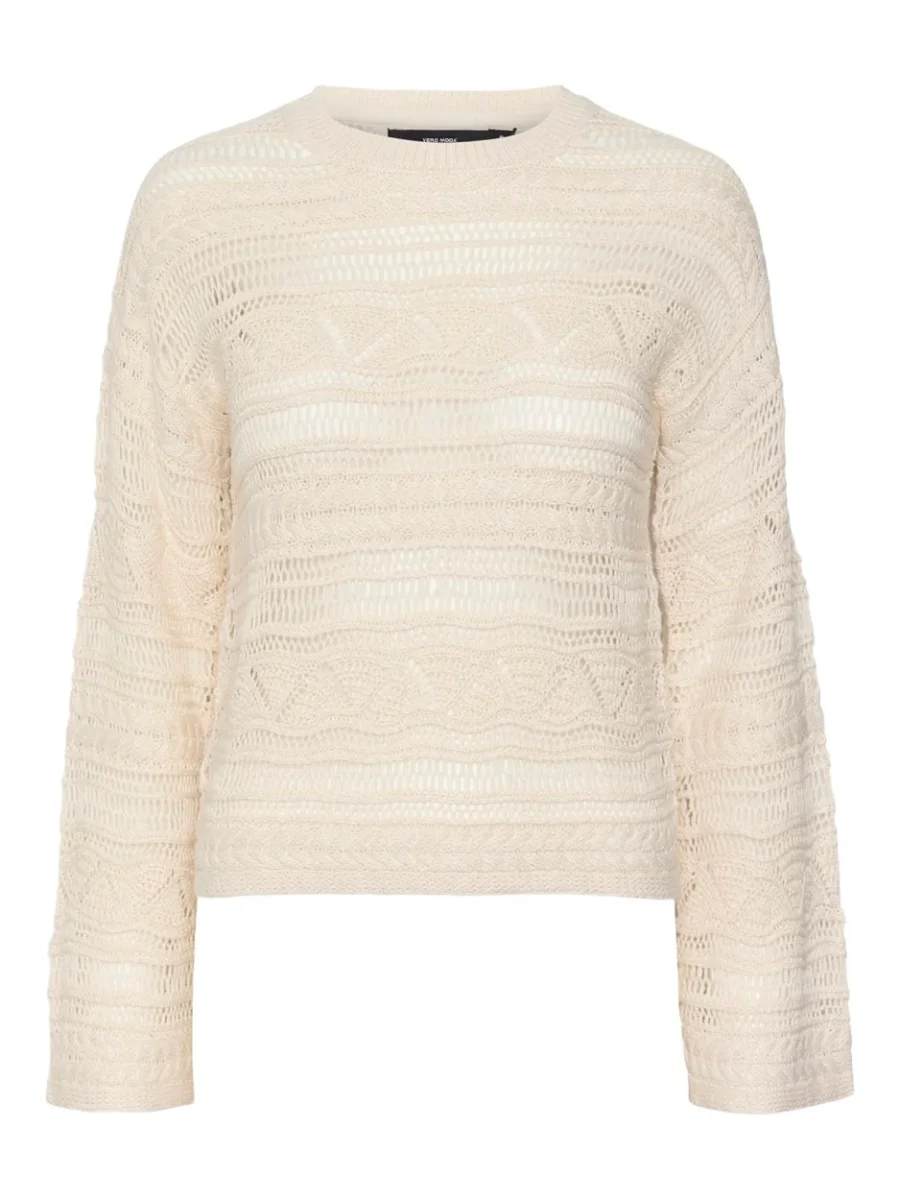 Vmlamar Ls O-neck Pullover - Beige - Afbeelding 2
