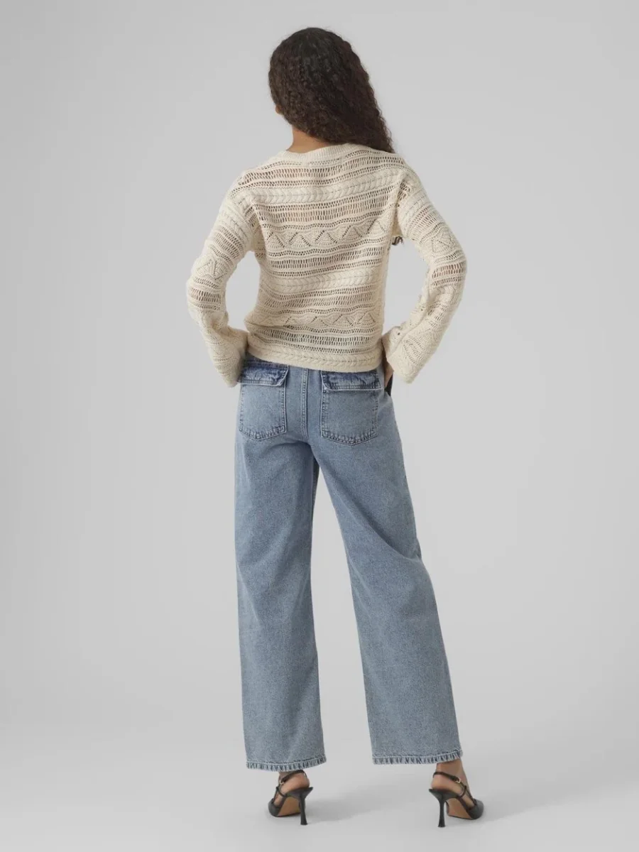 Vmlamar Ls O-neck Pullover - Beige - Afbeelding 4