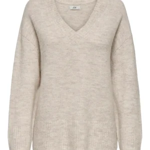 Jdymarina L/s V-neck Pullover Knt - Beige