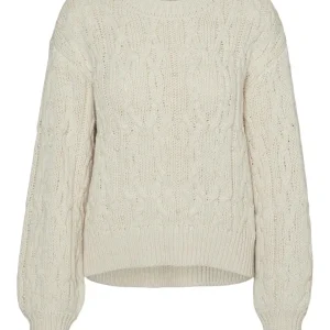 Vmanemone Ls O-neck Pullover Ga - Beige