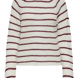 Jdyellen L/s Oneck Raglan Pullover Knt - Wit Dessin