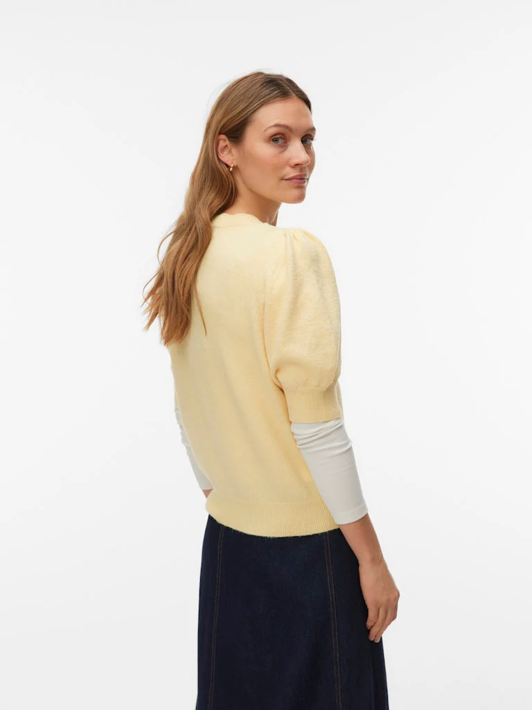 Vmdoffy 2/4 O-neck Pullover Ga Noos - Geel - Afbeelding 4