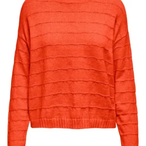 Onlkatia Ls Struct O-neck Cc Knt - Oranje