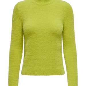 Onlpiumo Ls Highneck Cs Knt - Lime