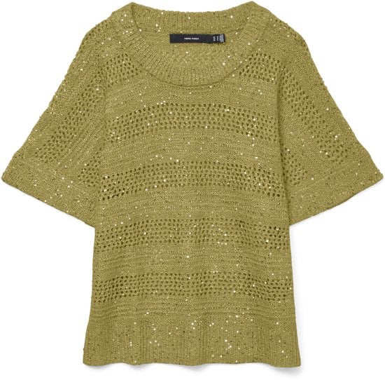 Vmleilani Stripe Ss O-neck Pullover - Olijf - Afbeelding 2