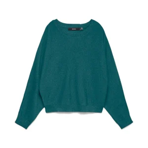 Vmhappyglitter Ls O-nk Batwing Pullo Boo - Esmerald