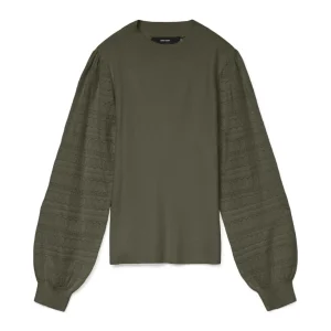 Vmnewlimone Ls Highneck Pullover Boo - Army