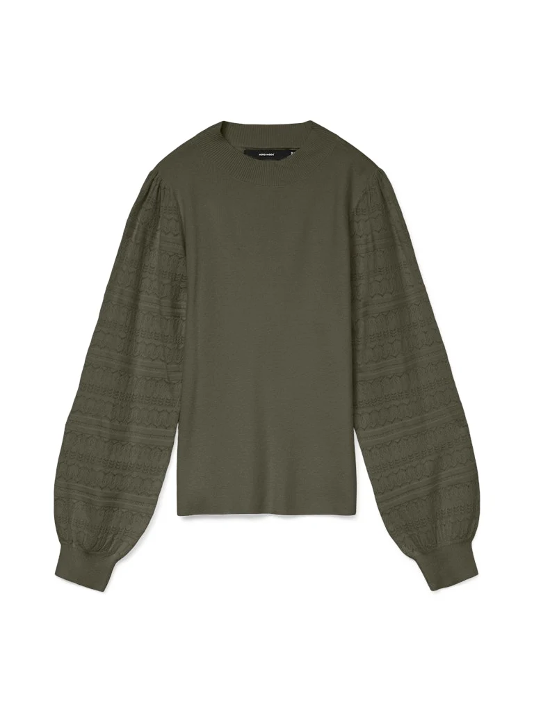 Vmnewlimone Ls Highneck Pullover Boo - Army