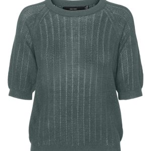 Vmnewlexsun Stitch 2/4 O Neck - Donkergroen