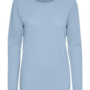 Vmcare Structure Ls O-neck Blou Noo - Lichtblauw