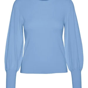Vmhollykarispuff Ls O-neck Pullov G - Lichtblauw