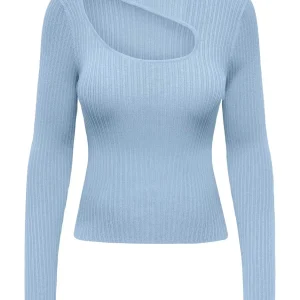 Onlmeddi Ls Peek-a-boo O-neck Cc Cs - Lichtblauw