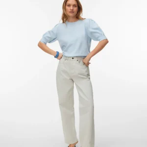 Vmdoffy 2/4 O-neck Pullover Ga Noos - Lichtblauw