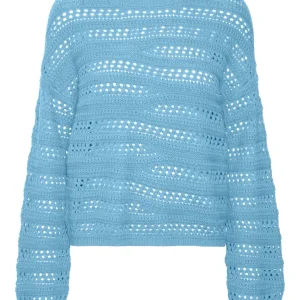 Vmlilja Ls O-neck Pullover Ga - Lichtblauw
