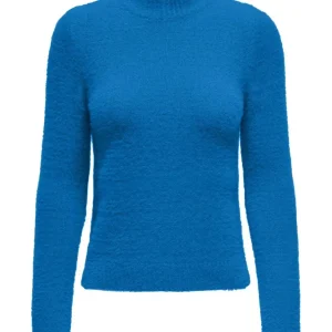 Onlpiumo Ls Highneck Cs Knt - Kobalt