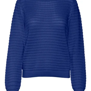 Vmerica Ls O-neck Pullover Ga Boo - Kobalt