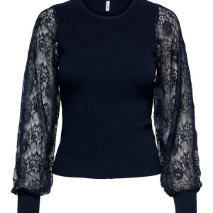 Onlperry Life Ls Mix O-neck Knt - Navy