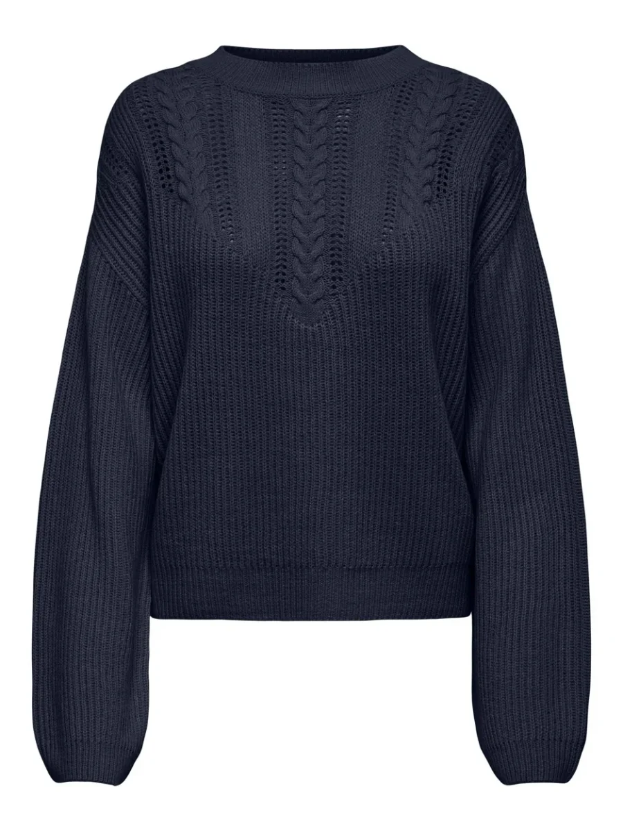 Jdylinn L/s Cable Pullover Knt - Navy - Afbeelding 2
