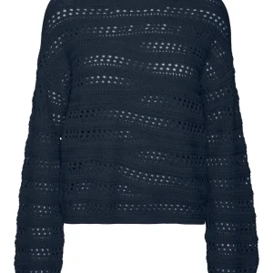 Vmlilja Ls O-neck Pullover Ga - Navy