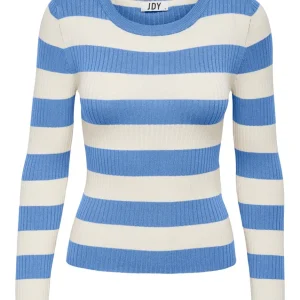 Jdyplum L/s O-neck Stripe Pullover - Blauw Dessin