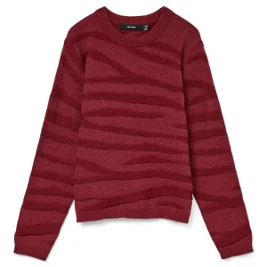 Vmmalou Ls O-neck Pullover Boo - Steenrood