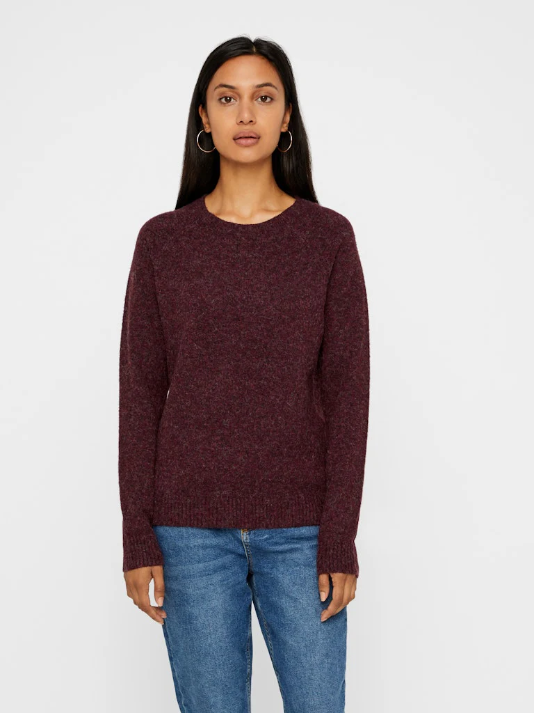 Vmdoffy Ls O-neck Blouse Ga Noos - Bordeaux - Afbeelding 3