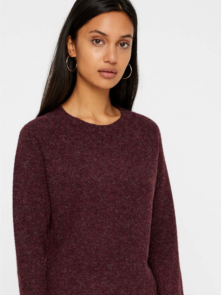 Vmdoffy Ls O-neck Blouse Ga Noos - Bordeaux - Afbeelding 6
